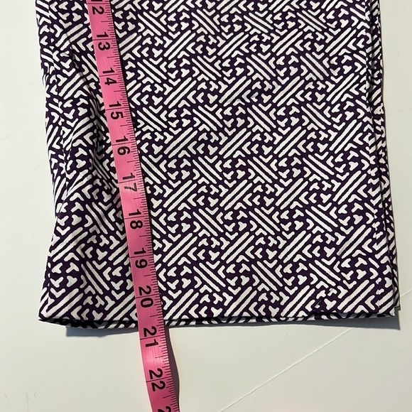 Talbots Womens Purple Print Capri Pants Size 14 Petite - Picture 6 of 11